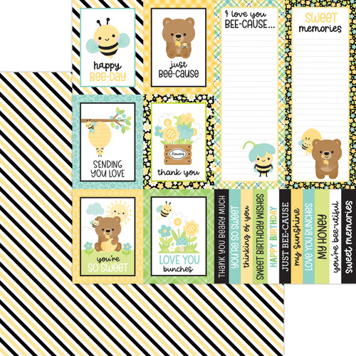 25 Pack - Bee Happy Double-Sided Cardstock 12"X12"-Bee Line - 5A003134-1H2MZ - 842715088481