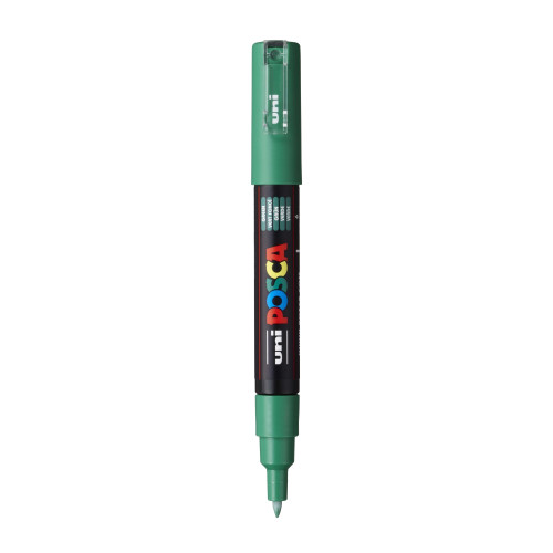 POSCA 1M Paint Marker X-Fine Bullet Tip .7mm-Green - 5A00315G-1H2SB - 4902778653999