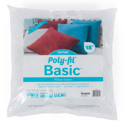 18 Pack - Fairfield Poly-Fill Basic Pillow Insert-18"X18" - 5A0032FS-1H458 - 035352113955