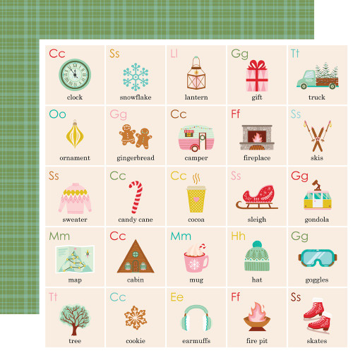 25 Pack - Snow Pine Lodge Double-Sided Cardstock 12"X12"-Jolly Good Vibes - 5A0029QH-1GD1N - 810150773156