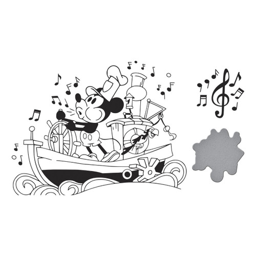 Spellbinders BetterPress Plate & Die Set-Steamboat Willie - 5A0032LT-1H4B3