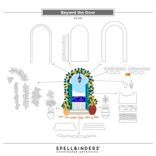 Spellbinders Etched Dies From La Dolce Vita-Beyond The Door - 5A0032LW-1H4B6 Spellbinders Etched Dies From La Dolce Vita-Beyond The Door - 5A0032LW-1H4B6