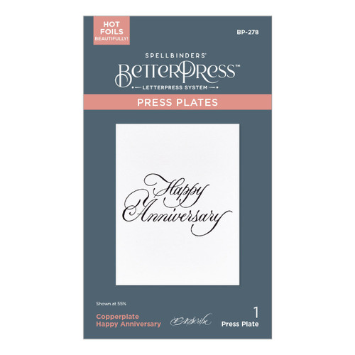 Spellbinders BetterPress Plate By Paul Antonio-Happy Anniversary - 5A0032LJ-1H4BS - 810176102602 Spellbinders BetterPress Plate By Paul Antonio-Happy Anniversary - 5A0032LJ-1H4BS - 810176102602