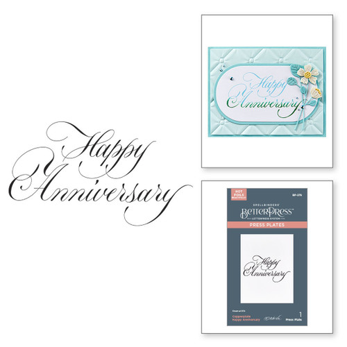 Spellbinders BetterPress Plate By Paul Antonio-Happy Anniversary - 5A0032LJ-1H4BS Spellbinders BetterPress Plate By Paul Antonio-Happy Anniversary - 5A0032LJ-1H4BS