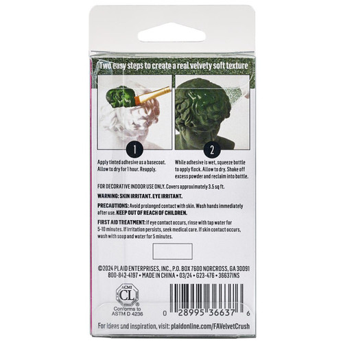 FolkArt Velvet Crush Flocking Kit-Green - 5A002BRJ-1GF92 FolkArt Velvet Crush Flocking Kit-Green - 5A002BRJ-1GF92