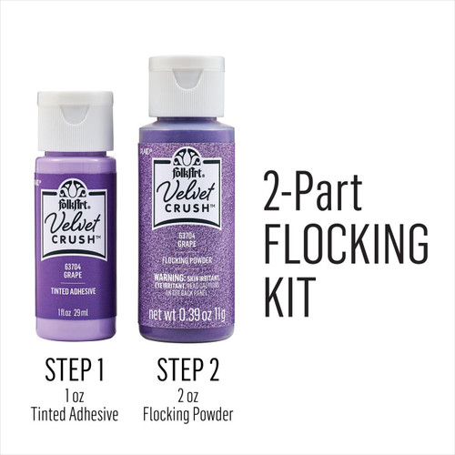 FolkArt Velvet Crush Flocking Kit-Grape - 5A002BRJ-1GF95