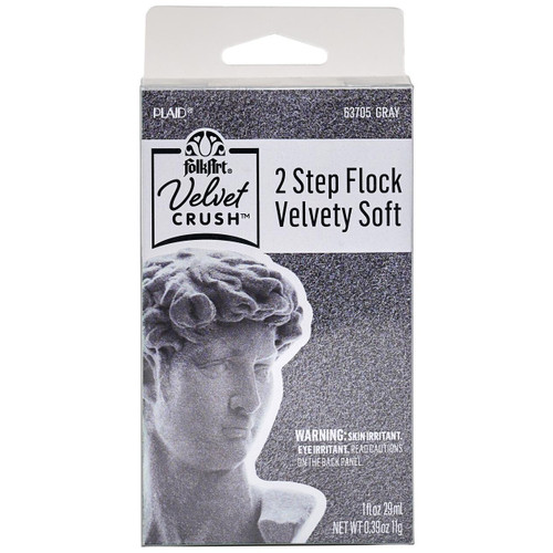 FolkArt Velvet Crush Flocking Kit-Gray - 5A002BRJ-1GF98 - 028995637056