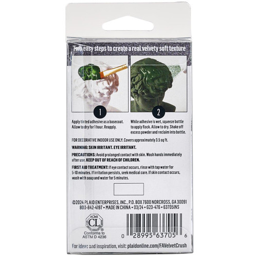 FolkArt Velvet Crush Flocking Kit-Gray - 5A002BRJ-1GF98 FolkArt Velvet Crush Flocking Kit-Gray - 5A002BRJ-1GF98