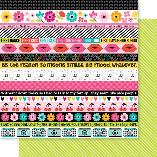 25 Pack - Teen Vibe Caitlyn Double-Sided Cardstock 12"X12"-Borders - 5A002BN4-1GF5T - 819812016761 25 Pack - Teen Vibe Caitlyn Double-Sided Cardstock 12"X12"-Borders - 5A002BN4-1GF5T - 819812016761