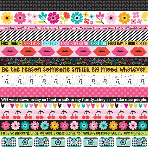 25 Pack - Teen Vibe Caitlyn Double-Sided Cardstock 12"X12"-Borders - 5A002BN4-1GF5T 25 Pack - Teen Vibe Caitlyn Double-Sided Cardstock 12"X12"-Borders - 5A002BN4-1GF5T