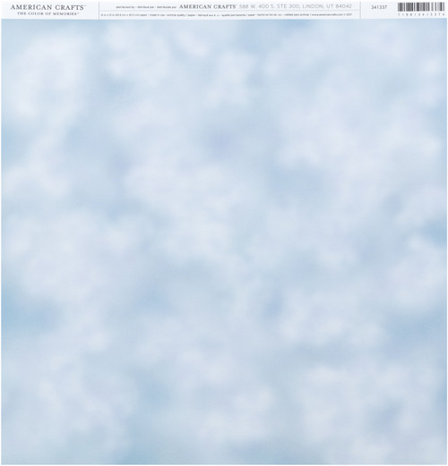 25 Pack - American Crafts Everyday Single-Sided Cardstock 12"X12"-Sky Photo - 341337 - 718813413374