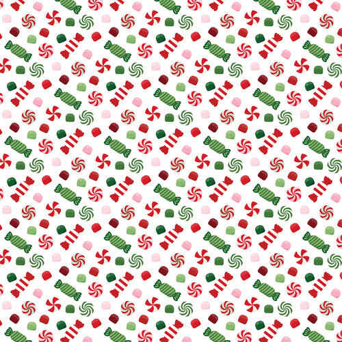 25 Pack - Santa's Christmas Delivery Double-Sided Cardstock 12"X12"-Sweet As Sugar Candies - 5A0033MC-1H5FH