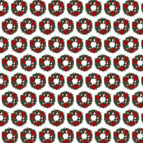25 Pack - Santa Claus Double-Sided Cardstock 12"X12"-Season's Greetings Wreath - 5A0033PT-1H5G8