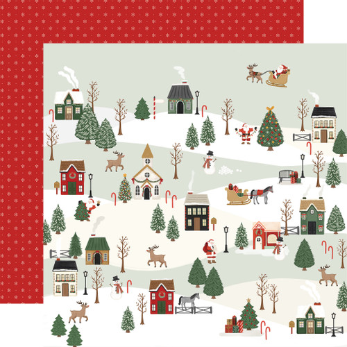 25 Pack - Christmas Village Double-Sided Cardstock 12"X12"-Christmas Village - 5A0033KZ-1H584 - 810192593354