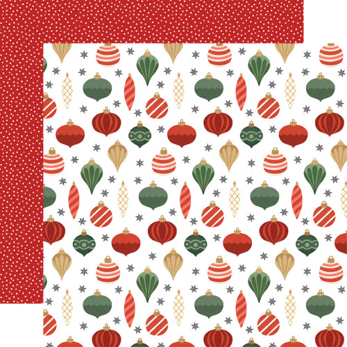 25 Pack - Christmas Village Double-Sided Cardstock 12"X12"-Joy Ornaments - 5A0033KZ-1H58V - 810192593262