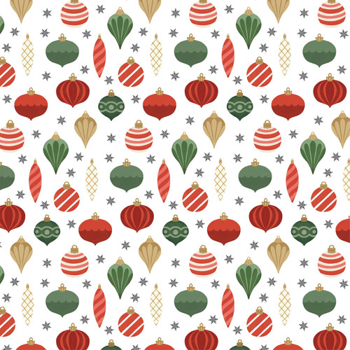 25 Pack - Christmas Village Double-Sided Cardstock 12"X12"-Joy Ornaments - 5A0033KZ-1H58V