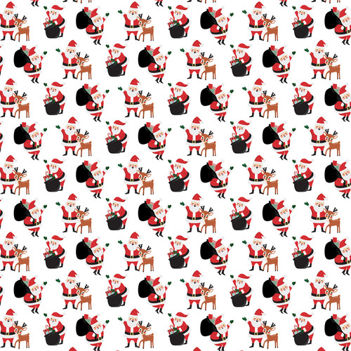 25 Pack - Christmas Express Double-Sided Cardstock 12"X12"-Santa And Rudolph - 5A0033F2-1H51T