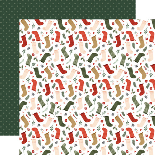 25 Pack - Christmas Village Double-Sided Cardstock 12"X12"-Joyful Stockings - 5A0033KZ-1H58C - 810192593248