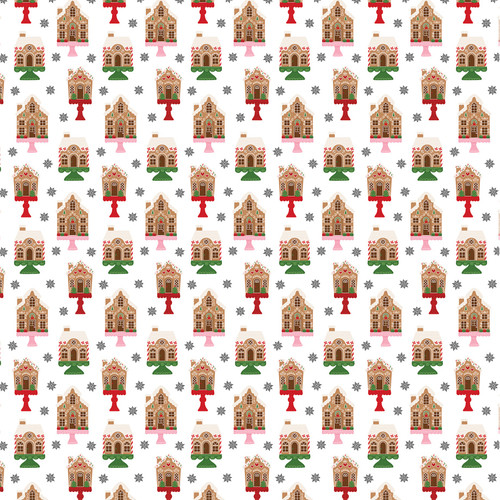 25 Pack - Santa's Christmas Delivery Double-Sided Cardstock 12"X12"-Gingerbread Houses - 5A0033MC-1H5BS