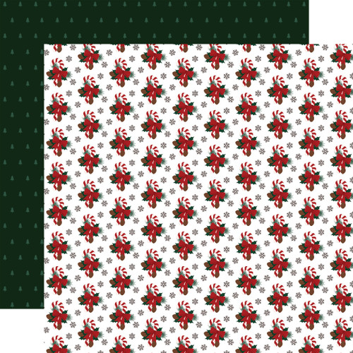 25 Pack - Santa Claus Double-Sided Cardstock 12"X12"-Candy Cane Bunches - 5A0033PT-1H5CH - 810192595662