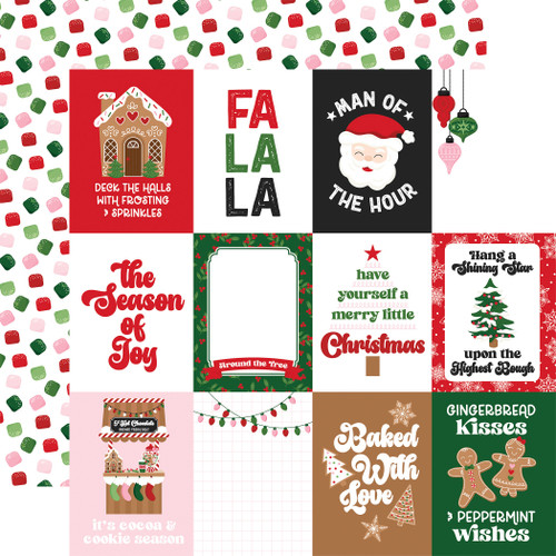 25 Pack - Santa's Christmas Delivery Double-Sided Cardstock 12"X12"-3X4 Journaling Cards - 5A0033MC-1H5C3 - 810192592395