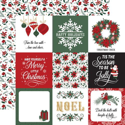 25 Pack - Santa Claus Double-Sided Cardstock 12"X12"-4X4 Journaling Cards - 5A0033PT-1H5C9 - 810192595648