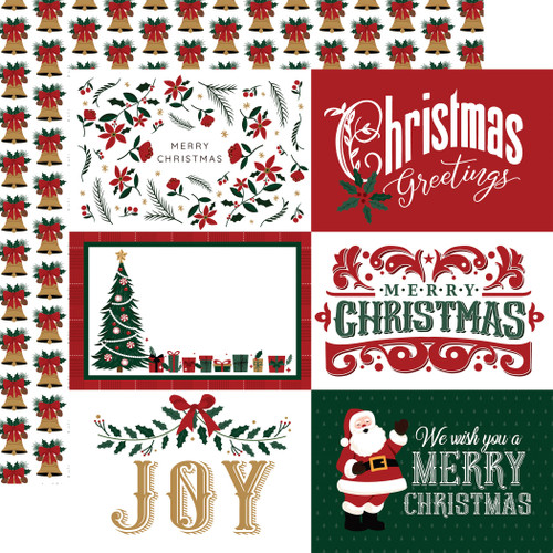 25 Pack - Santa Claus Double-Sided Cardstock 12"X12"-6X4 Journaling Cards - 5A0033PT-1H5CF - 810192595709