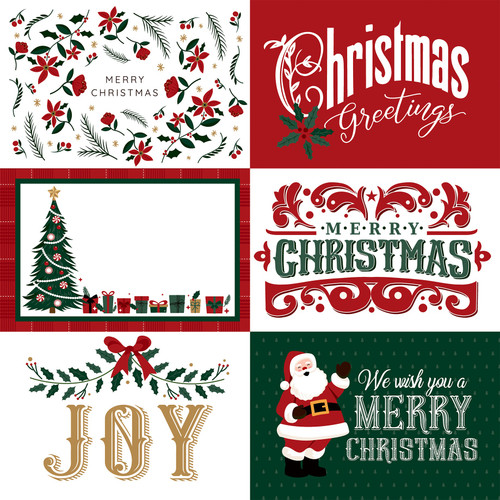 25 Pack - Santa Claus Double-Sided Cardstock 12"X12"-6X4 Journaling Cards - 5A0033PT-1H5CF