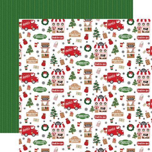 25 Pack - Santa's Christmas Delivery Double-Sided Cardstock 12"X12"-Candy Cane Lane - 5A0033MC-1H5CV - 810192592418