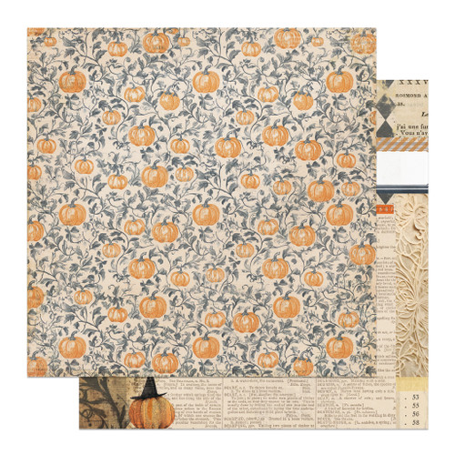 25 Pack - Halloween Junque Double-Sided Cardstock 12"X12"-Pumpkin Patch - 5A00347D-1H5Y7 - 709388350812