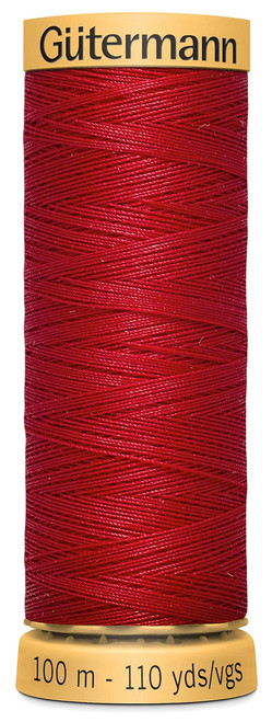 6 Pack - Gutermann Natural Cotton Thread 110yd-Bright Red - 103C-4880 - 077780010550