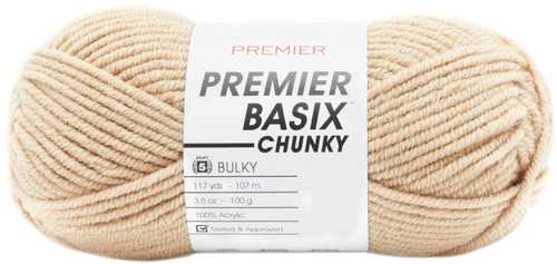 3 Pack - Premier Basix Chunky Yarn-Tan - 1145-05 - 847652094250