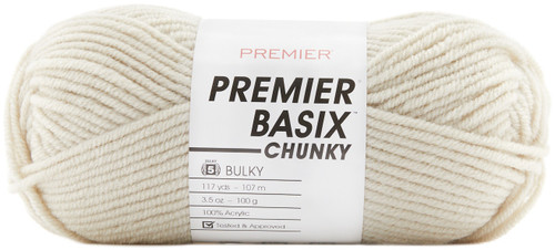 3 Pack - Premier Basix Chunky Yarn-Antique White - 1145-04 - 847652094243