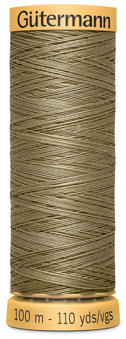 6 Pack - Gutermann Natural Cotton Thread 110yd-Khaki - 103C-3400 - 077780010406