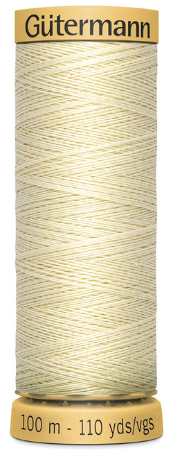 6 Pack - Gutermann Natural Cotton Thread 110yd-Ivory - 103C-1040 - 077780010017