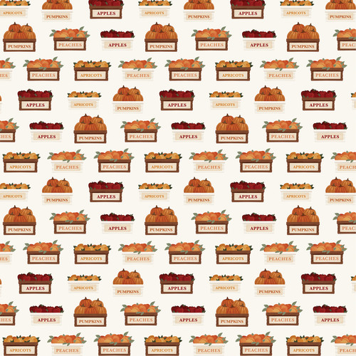 25 Pack - Americana Double-Sided Cardstock 12"X12"-Fall Farm Harvest - 5A0033GQ-1H55K
