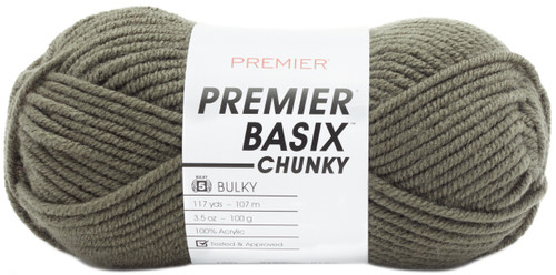 3 Pack - Premier Basix Chunky Yarn-Lichen - 1145-35 - 847652094557