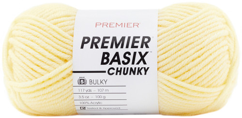 3 Pack - Premier Basix Chunky Yarn-Yellow - 1145-07 - 847652094274