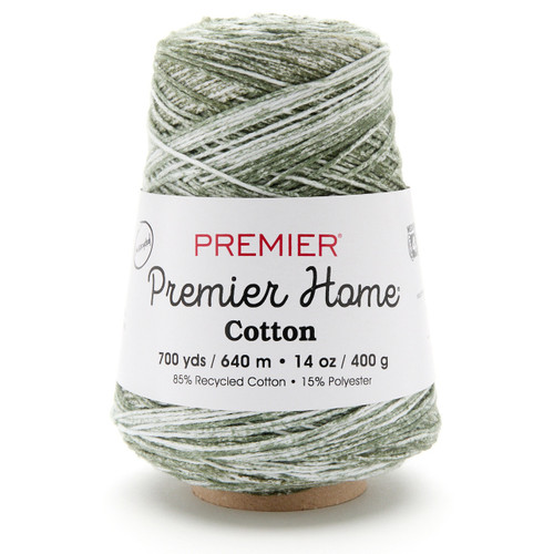 Premier Home Cotton Multi Yarn Cone-Moss Green Splash - 1032-1H7WJ - 840166865835