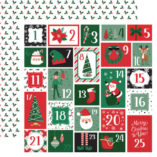 25 Pack - Christmas Express Double-Sided Cardstock 12"X12"-Christmas Countdown - 5A0033F2-1H510 - 810192592265