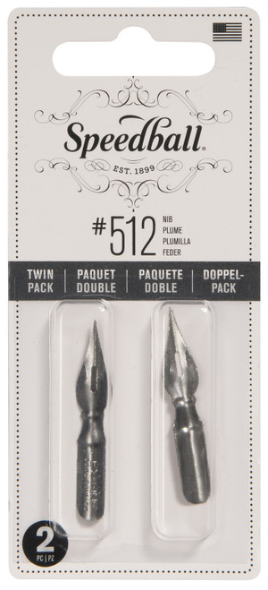 Speedball Hunt #512 Pen Nibs- Bowl 2pk-Pointed - 5A00378W-1H896 - 651032094804