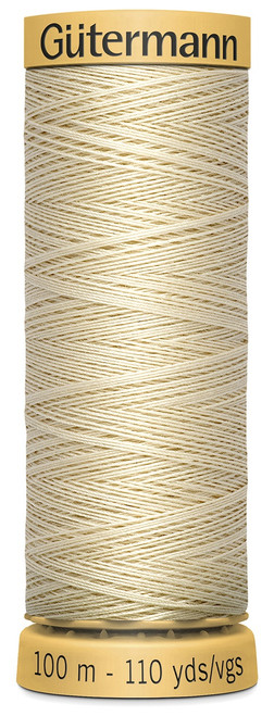 6 Pack - Gutermann Natural Cotton Thread 110yd-Ecru - 103C-1240 - 077780010055