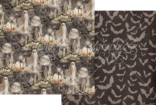 15 Pack - Ghostly Greetings Double-Sided Cardstock 12"X12"-Boo To You - 5A003504-1H6JM - 810070167752
