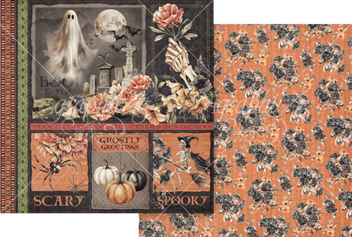 15 Pack - Ghostly Greetings Double-Sided Cardstock 12"X12"-Ghostly Greetings - 5A003504-1H6HK - 810070167738