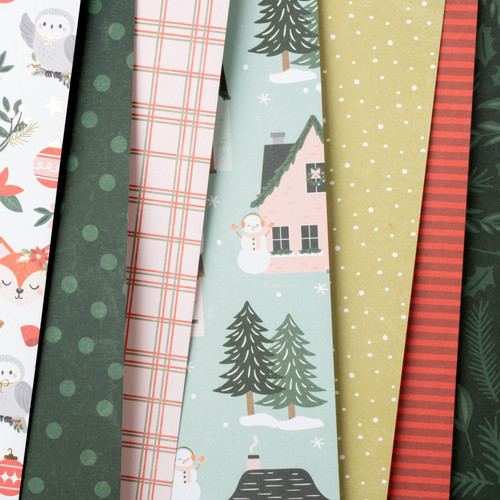 25 Pack - Crate Paper Holly Jolly Double-Sided Cardstock 12"X12"-#5 - A5002791-G19JY 25 Pack - Crate Paper Holly Jolly Double-Sided Cardstock 12"X12"-#5 - A5002791-G19JY