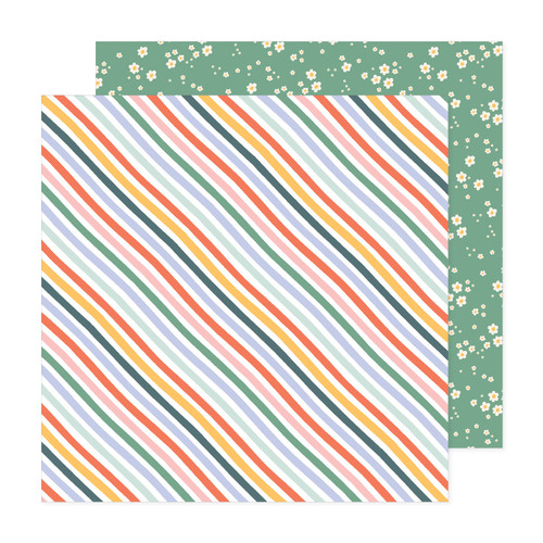 25 Pack - Sunny Bloom Double-Sided Cardstock 12"X12"-Stripes - SNBL12-30106 - 765468073613