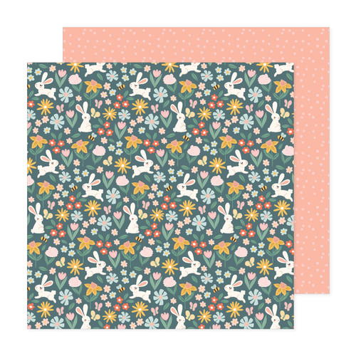 25 Pack - Pebbles Sunny Bloom Double-Sided Cardstock 12"X12"-Bunnies - SNBL12-30107 - 765468073620