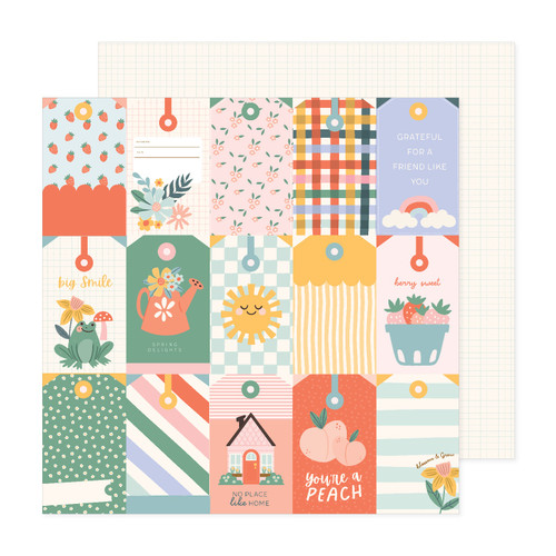 25 Pack - Sunny Bloom Double-Sided Cardstock 12"X12"-Tags - SNBL12-30114 - 765468073699
