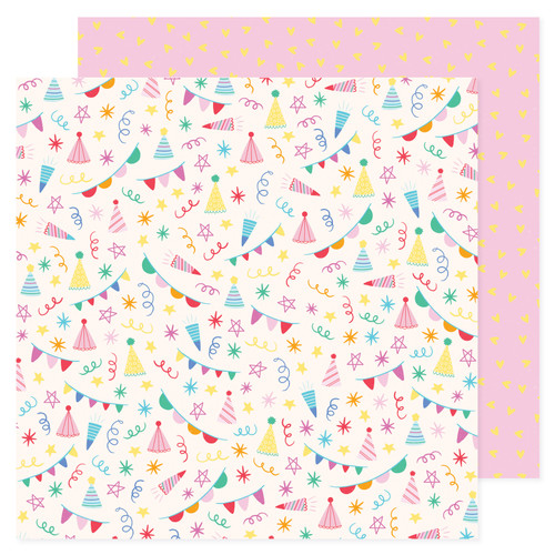 25 Pack - Pebbles All The Cake Double-Sided Cardstock 12"X12"-Party Decor - PBAC12-22056 - 765468060491