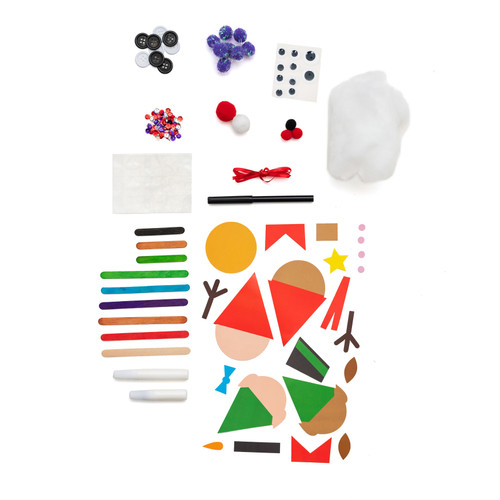 4 Pack - Colorbok Kids Christmas Holiday Ornament Kit-Popsicle Stick - 5A0039DT-1H8M7